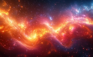 Fototapeta premium Cosmic Abstract Surrealism Galactic Light Energy Patterns