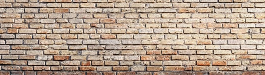 Obraz premium Photorealistic Beige Brick Wall with Soft Natural Daylight in Rustic Vintage Style