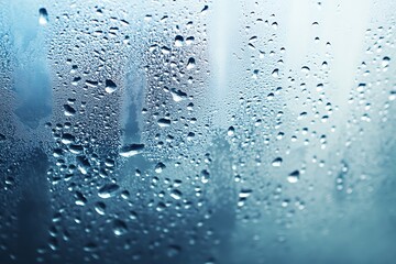 Obraz premium Condensation Water Droplets on Glass