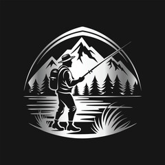 Hiking Adventure Logo  Vintage Mountain Badge Design Vector for Outdoor Exploration Branding.
