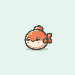 cute fish logo image vector