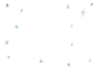 可愛い雪の結晶の手書き背景イラスト