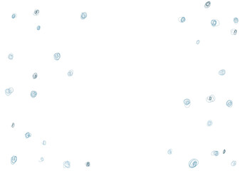 可愛い手描きの宝石のような雨粒や雪の背景イラストフレーム