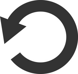 回転する矢印　円形矢印のアイコン　巻き戻し