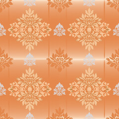 Damask ikat floral pattern 