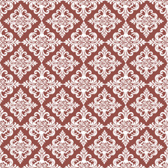 Vector damask pattern ornament for wallpaper textiles wrapping. Retro