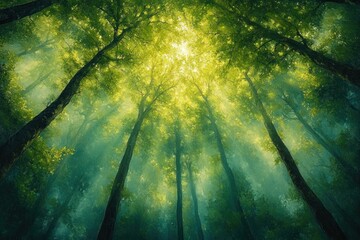 Obraz premium Sunlight Through the Leaves