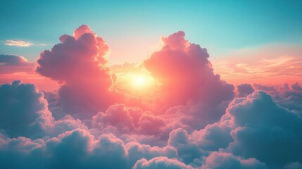 Sunrise through vibrant clouds