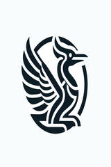 cool bird logo image vector