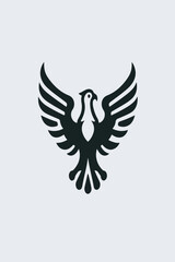 cool bird logo image vector