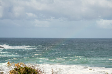 Views south from Maignon Bay Lookout on an overcast autumn day, Basket Bay, Tasmania