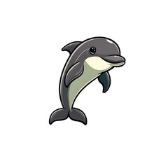 Obraz premium Cute dolphin jumping out of water