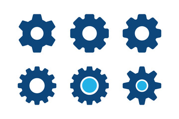 Gear glyph solid icons