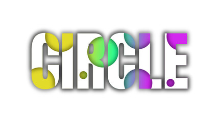 word circle typography design on white background 