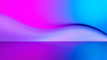 Film-like Modern Digital Artwork with Fuchsia to Blue Gradient and Patina Finish