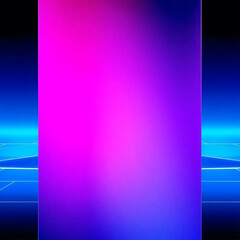 Film-like Composition in Digital Artwork with Fuchsia to Blue Gradient