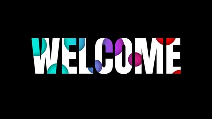welcome word typography design isolated on black background  © Muhammad