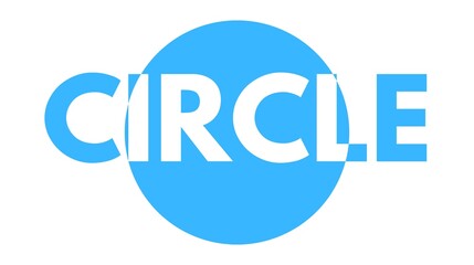 circle typography font with a circle 
