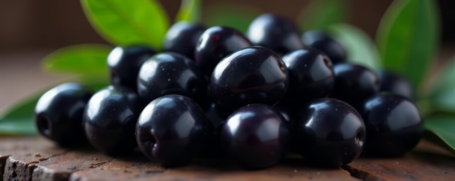 Collection of shiny black olives piled together, pile, shiny, group