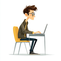 businesswoman working on laptop