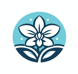 beautiful flower logo image vector