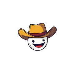 Cowboy hat smiling face emoji