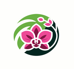 beautiful flower logo image vector