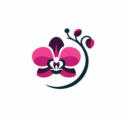 beautiful flower logo image vector