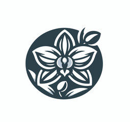 beautiful flower logo image vector