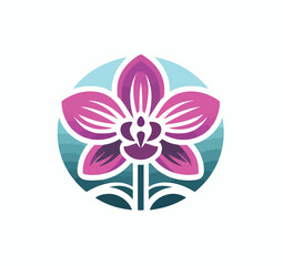 beautiful flower logo image vector