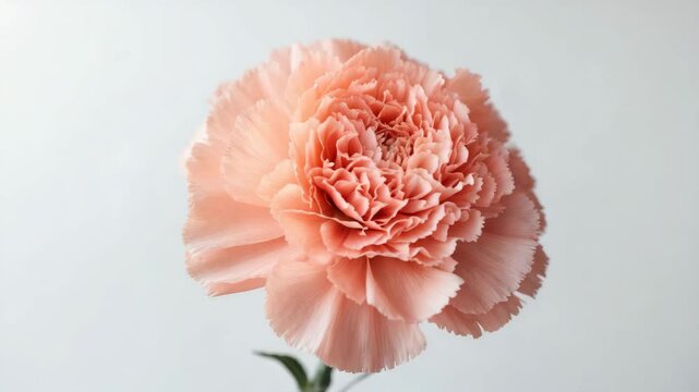 orange and pink carnation flowers on a white background