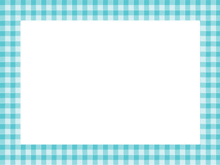 水色のシェパードチェックのシームレスな背景を使ったフレーム