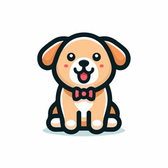 cute dog logo image vector