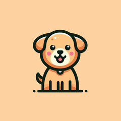 cute dog logo image vector
