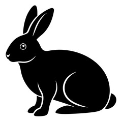 Obraz premium rabbit silhouette icon vector isolated on white background