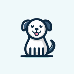 cute dog logo image vector