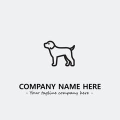 Dog illustration black and white for logo company vector image
