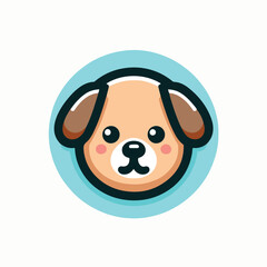 cute dog logo image vector