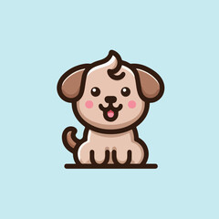 cute dog logo image vector