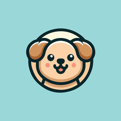 cute dog logo image vector