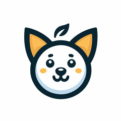 cute dog logo image vector