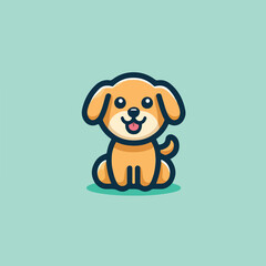 cute dog logo image vector