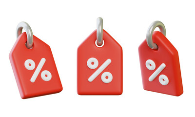 sale tag label discount 3D icon