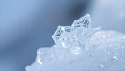 Obraz premium close up of a piece of ice