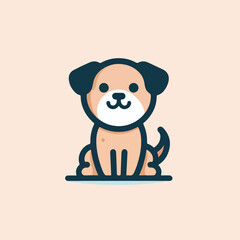 cute dog logo image vector