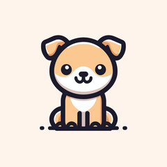 cute dog logo image vector