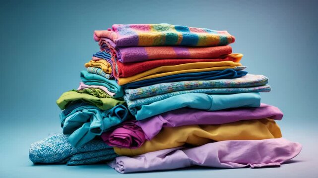 A stack of neatly folded garments