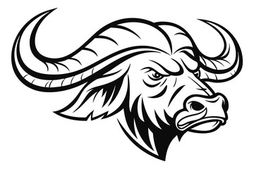 Tribal bull head vector illustration animal design