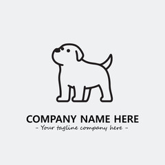 Obraz premium Dog illustration black and white for logo company vector image 