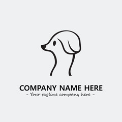 Dog illustration black and white for logo company vector image
